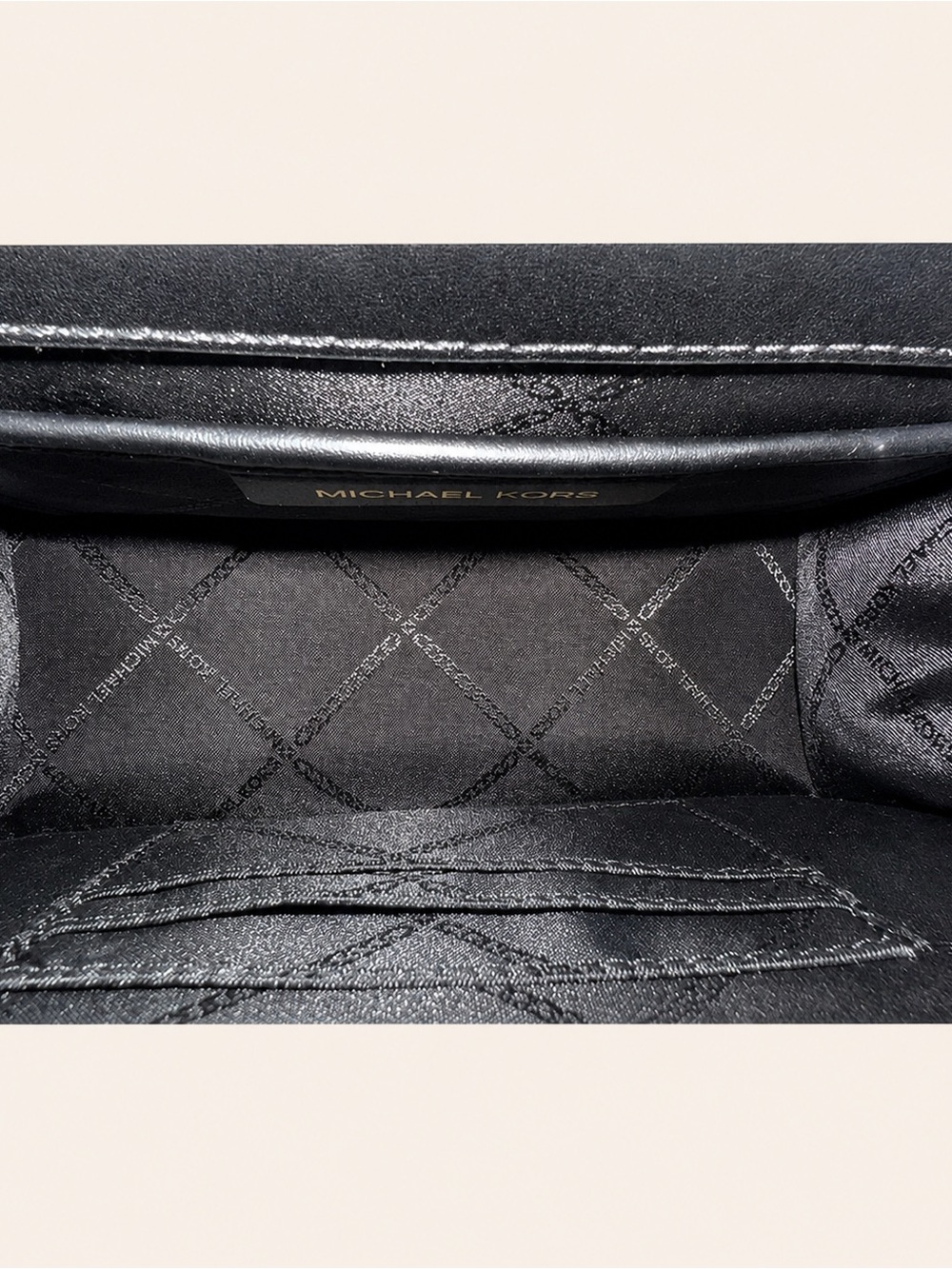 Michael Kors Studded Animal Print Chain Crossbody Bag Red Black - Picture 10 of 12